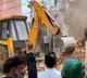 Bulldozer action against rape murder accused in UPs Fatehpur vedio