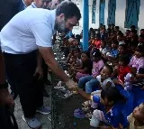 Rahul Gandhi visits relief camps in Manipur's Bishnupur