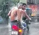 Bikers take bath in rain while riding in uttarpradesh