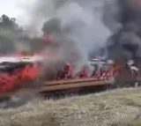Fire accident in Falaknuma Express