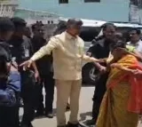 Chadrababu stopped his convoy for two women met with accident