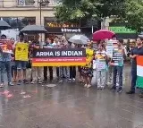 Indians in Germany hold peaceful protest calling for baby Ariha's repatriation