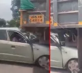 truck drove the vehicle for about 2 kms dragging a car that got stuck beneath truck