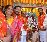 Kishan Reddy visits Charminar Bhagyalakshi Temple