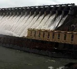 Flood water level raises at Nagarjuna Sagar dam