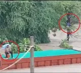Moranchapalli village submerged due to flooding of nearby streams