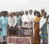 INDIA MPs' delegation meets President over Manipur, Kharge says PM avoiding Parliament