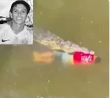 Crocodile pulls off Soccer player into waters