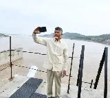 Chandrababu selfie challenge at Polavaram project