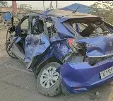 Passengers survive after goods train collides with car at midnight in Visakhapatnam