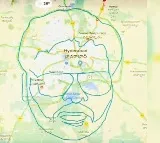Megafans tour of hyderabad creates chiranjeevi potrait on google maps