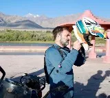 Rahul Gandhi turns professional biker