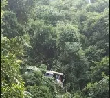 Two killed as bus falls into valley near Vizag