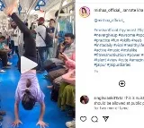 Woman performs somersault inside metro video sparks debate