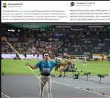 'Symbol of unparalleled excellence', Prez Murmu, PM Modi congratulate Neeraj Chopra
