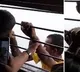 Thief Hangs Outside Window Of Speeding Train