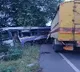 TSRTC bus going from Srisailam to Munugode has brake failure and hits transport lorry in accident