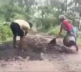 Vishnu Vardhan Reddy shares a video of BJP MLA Chandana Bauri and her husband built a road
