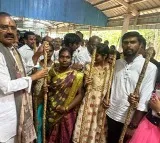 Sticks distributed in tiurmala