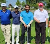 MS Dhoni spotted playing golf with former US President Donald Trump