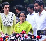 Nara Bhuvaneswari after meeting with Chandrababu in jail
