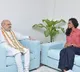 PV Sindhu met Amit Shah in Hyderabad