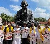 TDP MPs Dharna At Parliment Premises