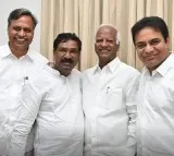 Minister KTR Meets with Party senior leaders Muttireddy and Rajaiah
