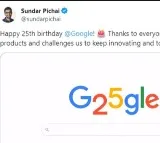 Google turns 25, Pichai shares Doodle thanking firms' product users