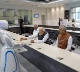 PM Modi enjoyed a cup of tea served by Robots