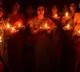 TDP cadre express their solidarity by lighting candle and cell phone lights