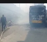 Telangana: TSRTC bus gutted in fire