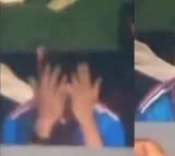 Frustrated Virat Kohli beats his head after getting out for 85
