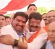 Congress MLA Sanjay Shukla touched the feet of BJP leader Kailash Vijayvargiya