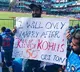 Fan displays a placard about his marriage linked with Kohli 50th ODI ton