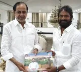 Minister Srinivas goud meet with CM KCR photo goes viral on social media