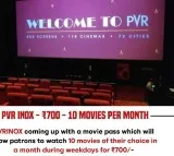 PVR INOX movie monthly pass from 16 october