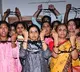 Nara Bhuvaneswari protests by tying her hands with rope