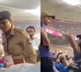 Video Man tries to slap woman cop in stadium during Ind vs Pak match
