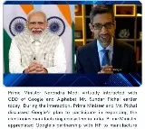 Modi interacts with Sundar Pichai, discusses Google's plan to expand manufacturing base in India