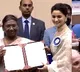 Alia Bhatt wears wedding saree for 69th National Film Awards; hubby
 Ranbir films her as she accepts honour