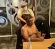 Air Asia CEO Tony Fernandes shirtless during board meating