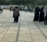 Women in Hyderabad gathered at a Dargah ground to demonstrate solidarity with Palestine