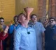 US Ambassador Eric Garcetti performs Dunuch Nach at Durga pandal in Delhi