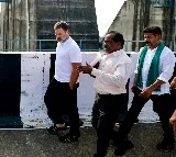 Congress leader Rahul Gandhi visits Medigadda barrage