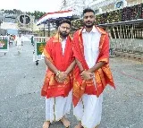 Rishab Pant and Axar Patel visits Tirumala