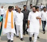BJP leaders visit Medigadda barrage, blame KCR for sinking of piers