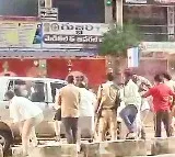 congress brs leaders to stone pelting mla balaraju injured