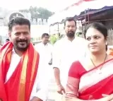 Revanth Reddy in Tirumala with family