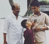 Rajinikanth celebrates Diwali with grandsons